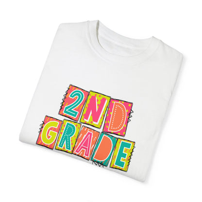 2nd Grade Neon Blocks Short Sleeve Tee