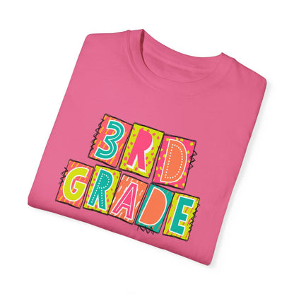 3rd Grade Neon Blocks Short Sleeve Tee