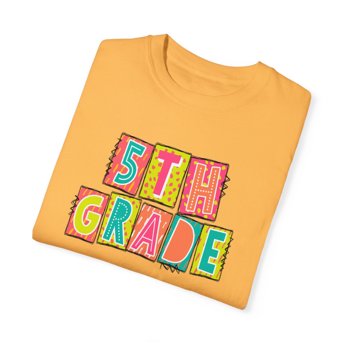 5th Grade Neon Blocks Short Sleeve Tee
