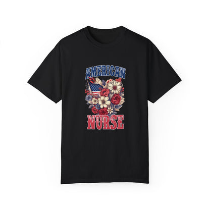 American Nurse Floral Short Sleeve Tee