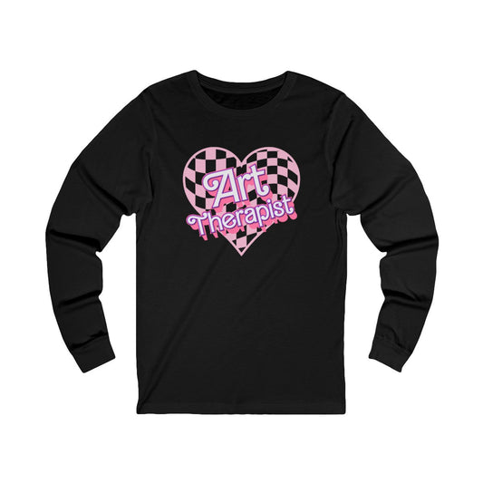 Art Therapist Checkered Heat Long Sleeve Tee