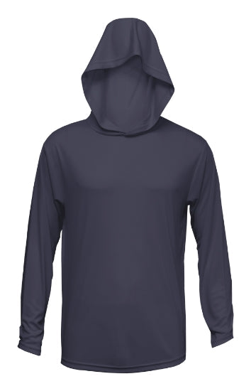 BAW XT1006 (Navy) - Adult Xtreme-Tek Long Sleeve Hooded Shirt