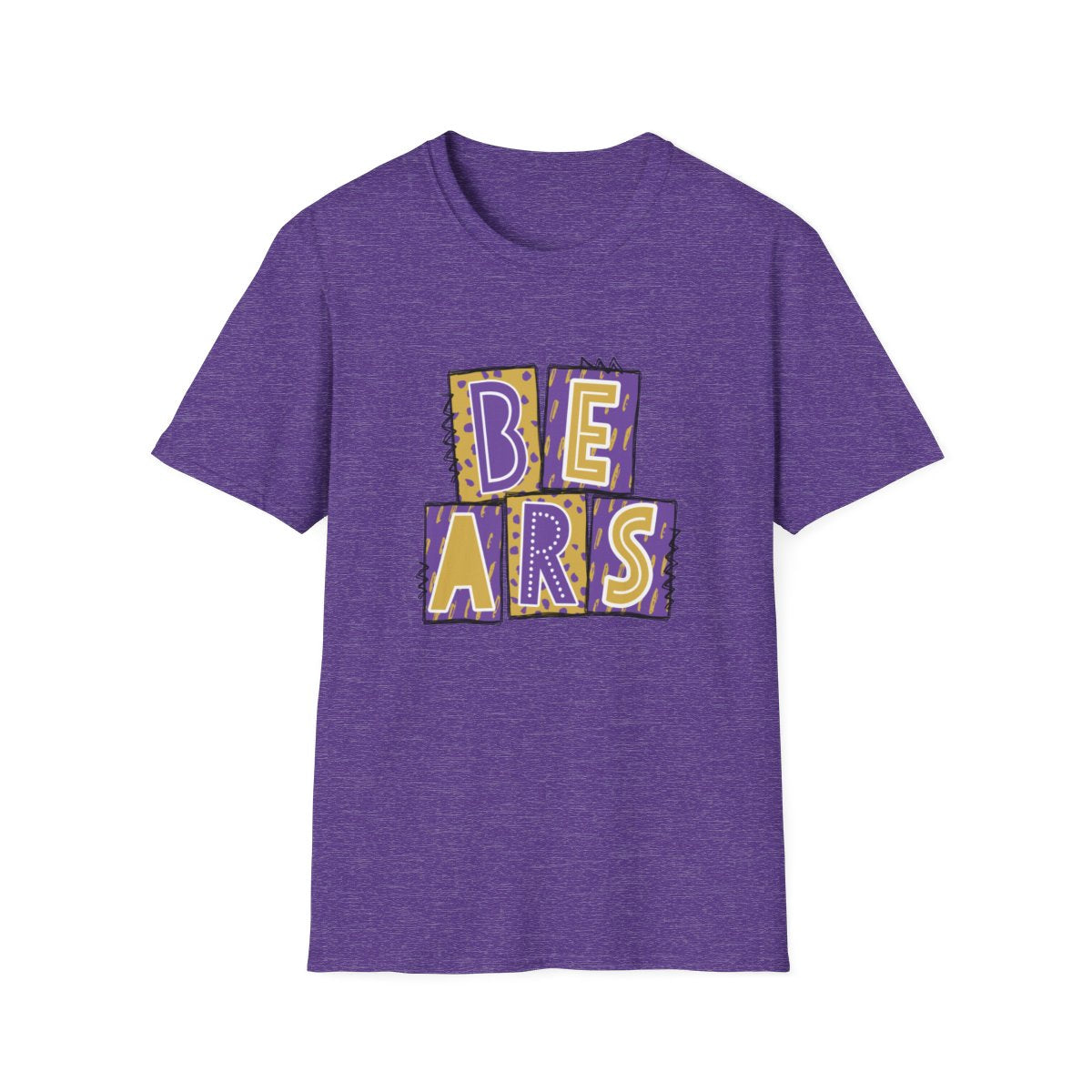 Bears Purple and Gold (Elementary) Short Sleeve Tee