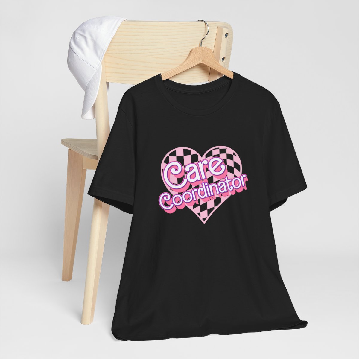 Care Coordinator Checkered Heart Short Sleeve Tee