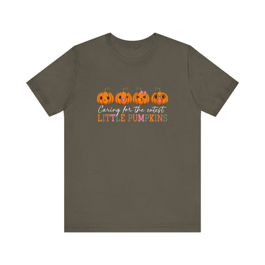 Caring for Cutest Pumpkins Short Sleeve Tee