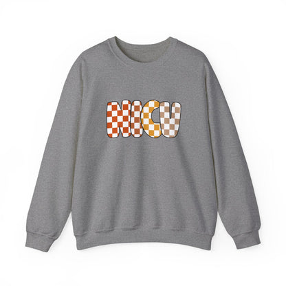 NICU Checkered Fall Long Sleeve Sweatshirt