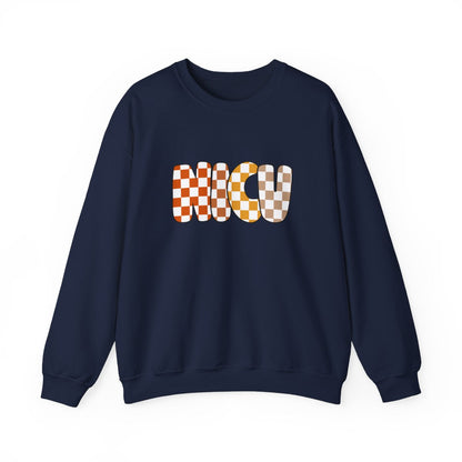 NICU Checkered Fall Long Sleeve Sweatshirt