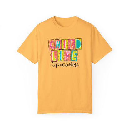 Child Life Specialist Neon Blocks Short Sleeve Tee