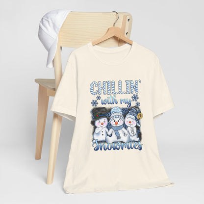 Chillin With My Snowmies2 Short Sleeve Tee