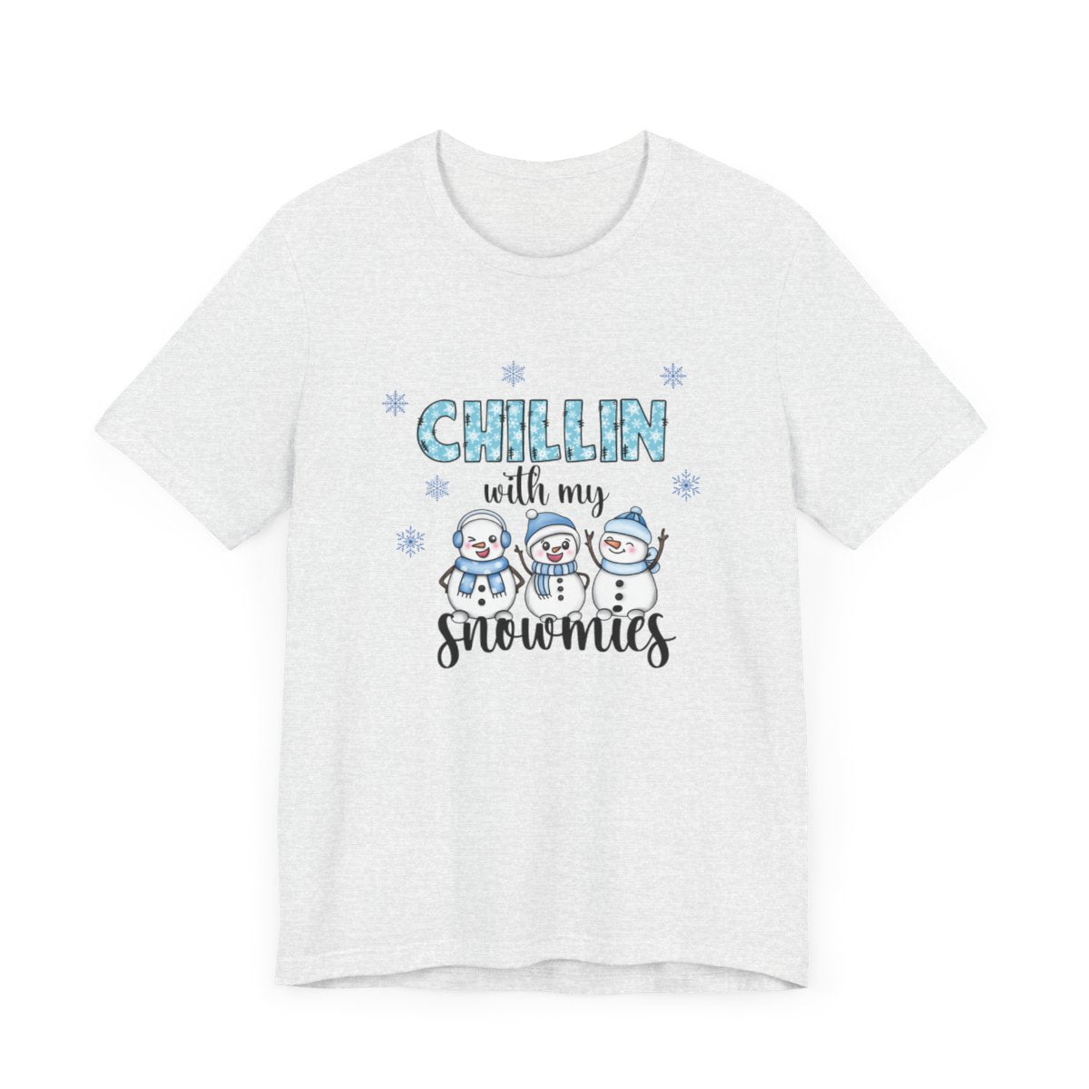 Chillin With My Snowmies Blue Short Sleeve Tee