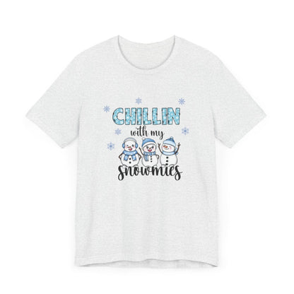 Chillin With My Snowmies Blue Short Sleeve Tee