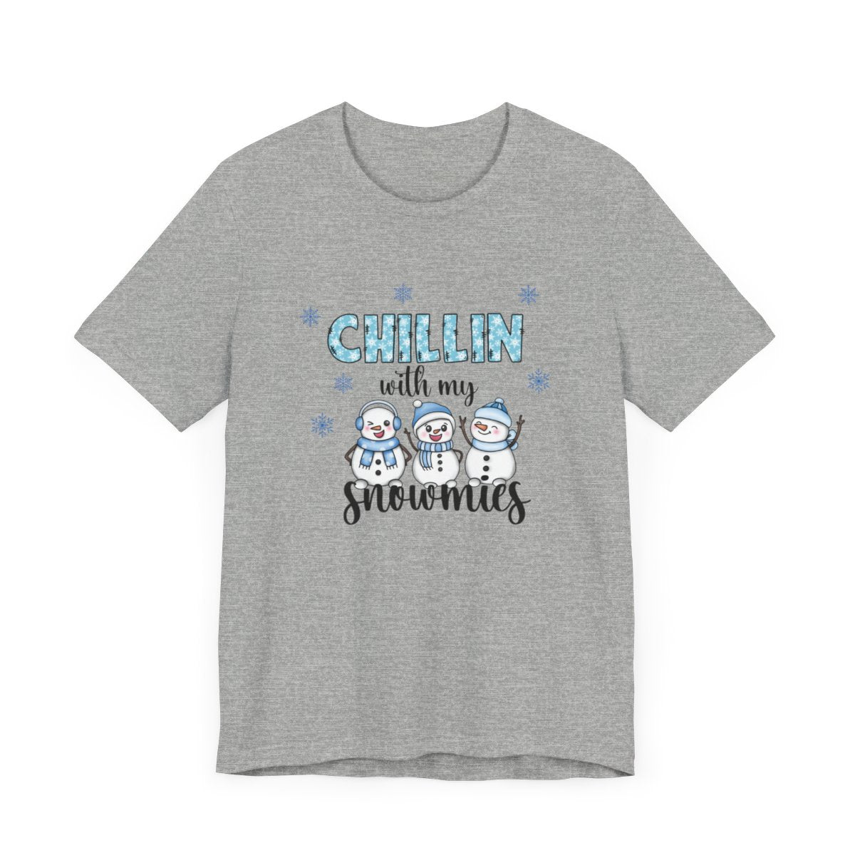 Chillin With My Snowmies Blue Short Sleeve Tee