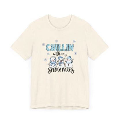 Chillin With My Snowmies Blue Short Sleeve Tee