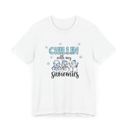 Chillin With My Snowmies Blue Short Sleeve Tee