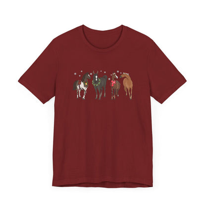 Christmas Horses Short Sleeve Tee