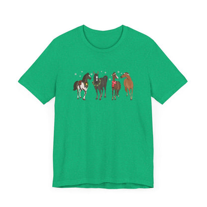 Christmas Horses Short Sleeve Tee