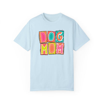 Dog Mom Neon Blocks Short Sleeve Tee
