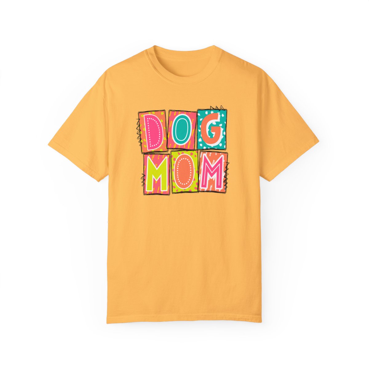 Dog Mom Neon Blocks Short Sleeve Tee
