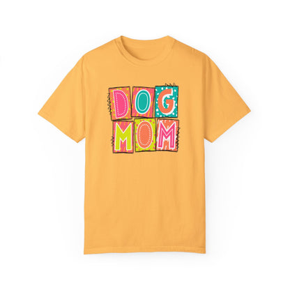 Dog Mom Neon Blocks Short Sleeve Tee