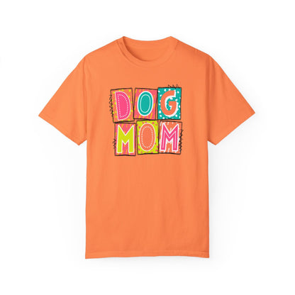 Dog Mom Neon Blocks Short Sleeve Tee
