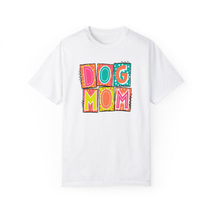 Dog Mom Neon Blocks Short Sleeve Tee