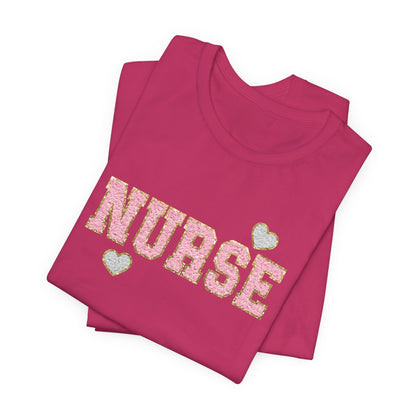 Glitter Nurse Pink Short Sleeve Tee