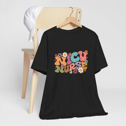 Groovy NICU Nurse Distressed Short Sleeve Tee