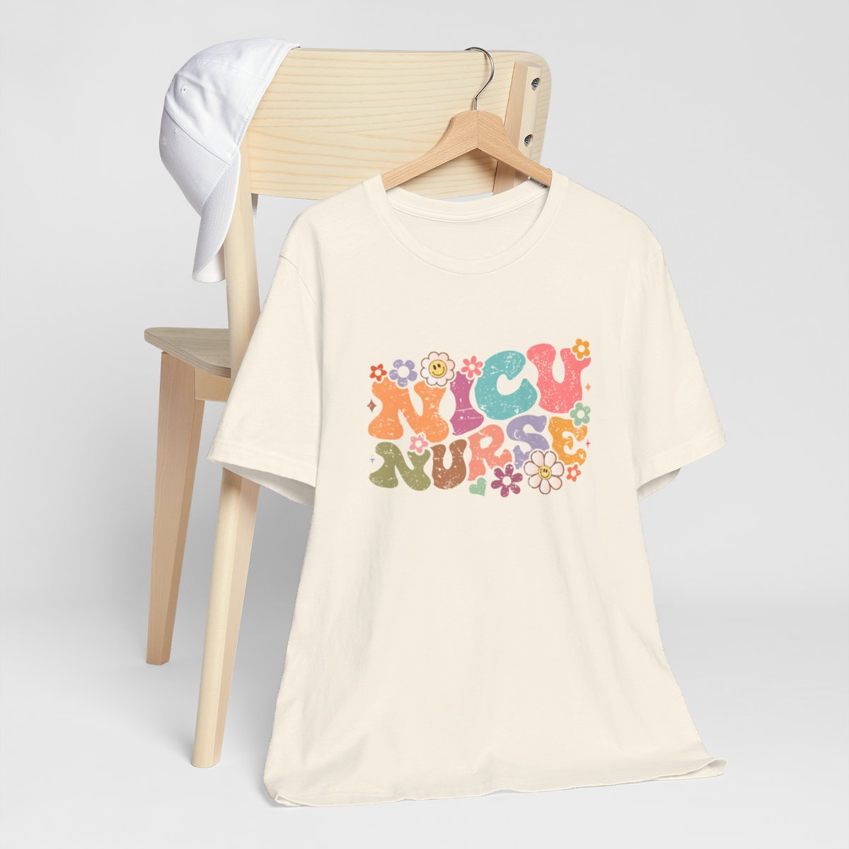 Groovy NICU Nurse Distressed Short Sleeve Tee