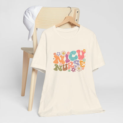 Groovy NICU Nurse Distressed Short Sleeve Tee