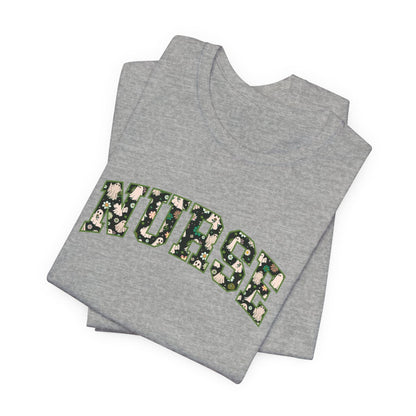 Halloween Nurse Green Short Sleeve Tee