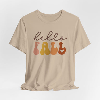 Hello Fall Heart Short Sleeve Tee