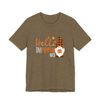 Tiny Pumpkin Gnome NICU Short Sleeve Tee