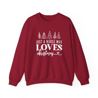 Just A Nurse Who Loves Christmas Long Sleeve Sweatshirt