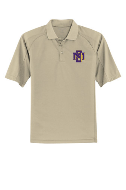 MB Purple and Gold Logo DriMesh Pro Short Sleeve Polo