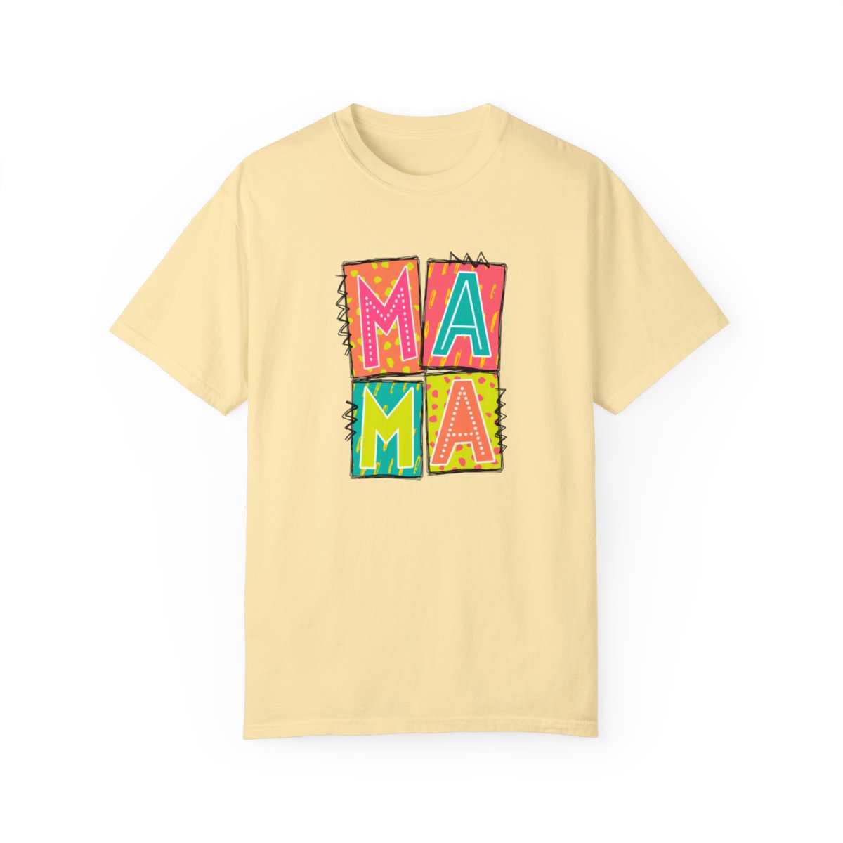 Mama Neon Blocks Short Sleeve Tee