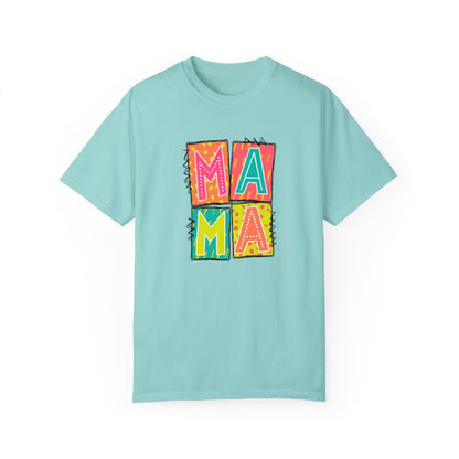 Mama Neon Blocks Short Sleeve Tee