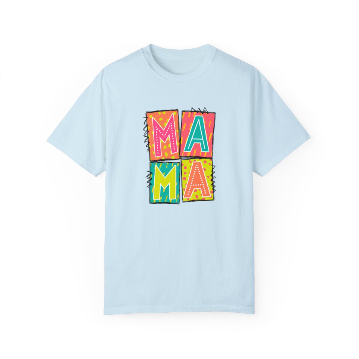 Mama Neon Blocks Short Sleeve Tee