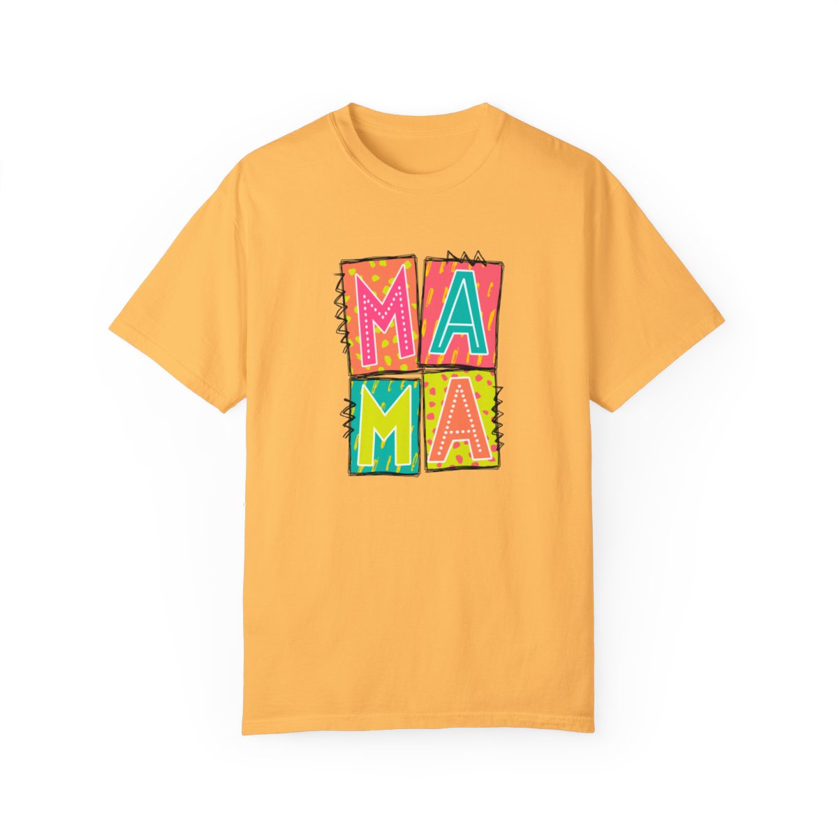 Mama Neon Blocks Short Sleeve Tee