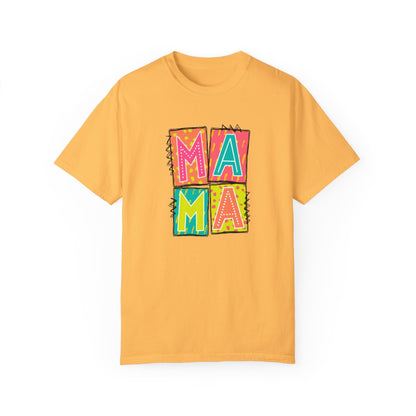 Mama Neon Blocks Short Sleeve Tee