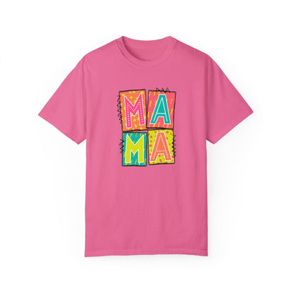 Mama Neon Blocks Short Sleeve Tee
