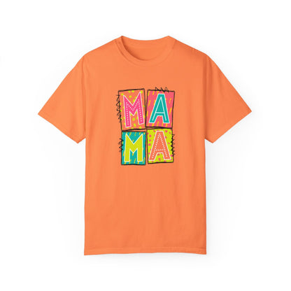 Mama Neon Blocks Short Sleeve Tee