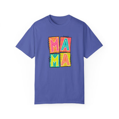 Mama Neon Blocks Short Sleeve Tee