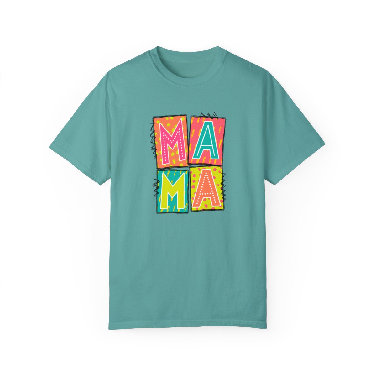 Mama Neon Blocks Short Sleeve Tee