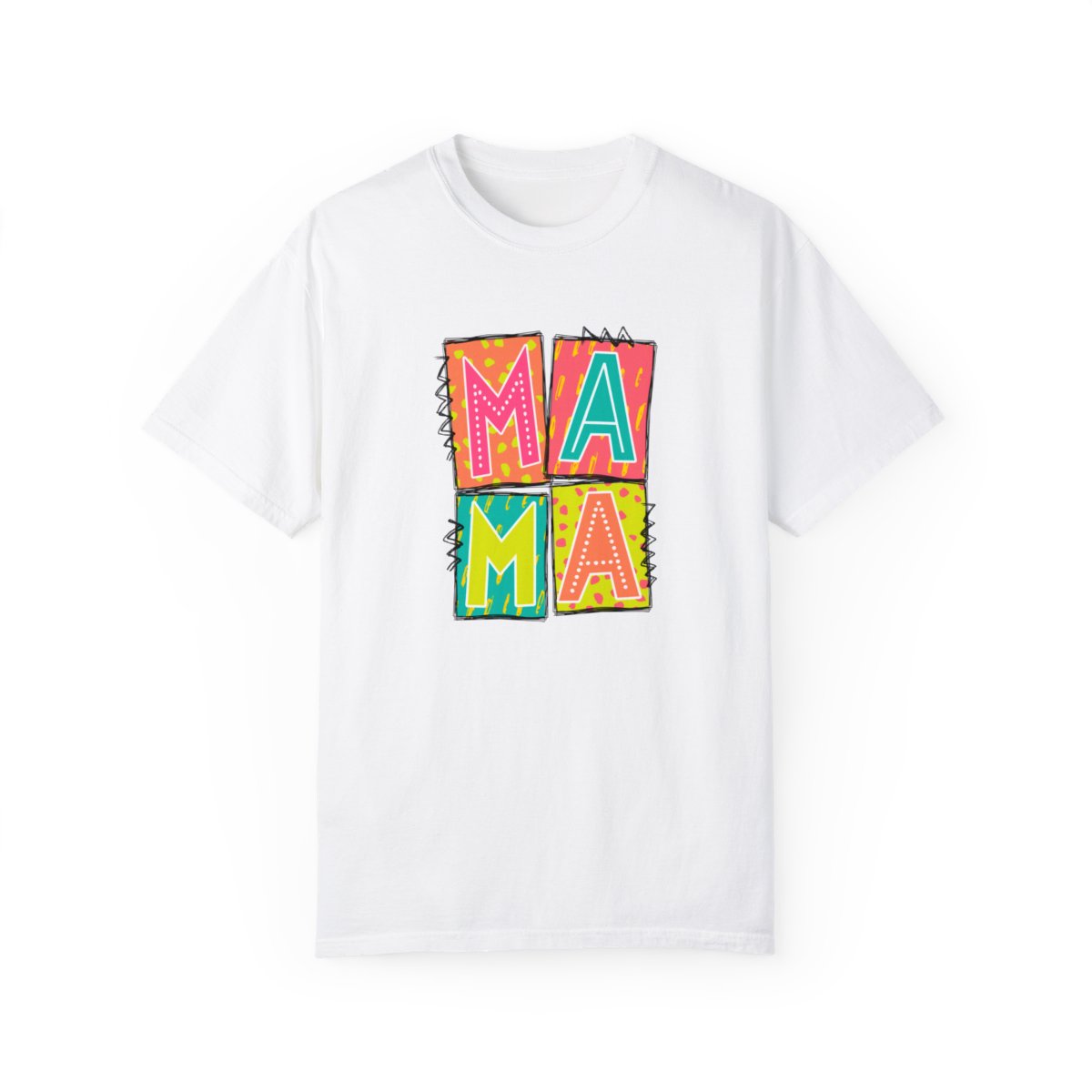 Mama Neon Blocks Short Sleeve Tee