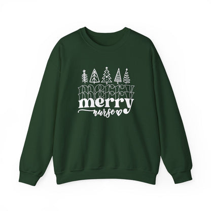 Merry Nurse Trees Long Sleeve Sweatshirt