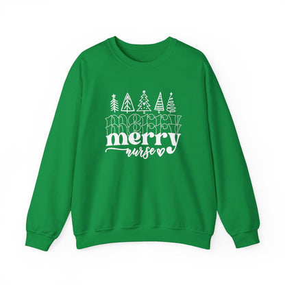 Merry Nurse Trees Long Sleeve Sweatshirt