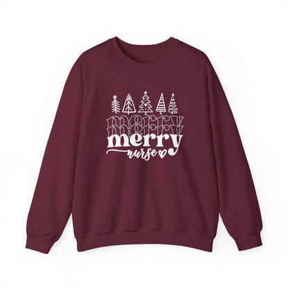 Merry Nurse Trees Long Sleeve Sweatshirt