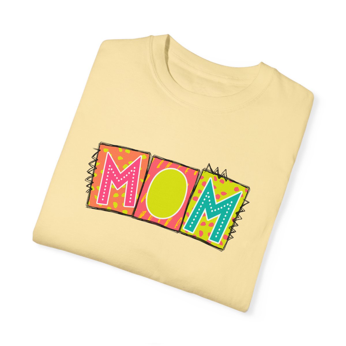 Mom Neon Blocks Short Sleeve Tee