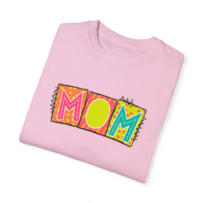 Mom Neon Blocks Short Sleeve Tee