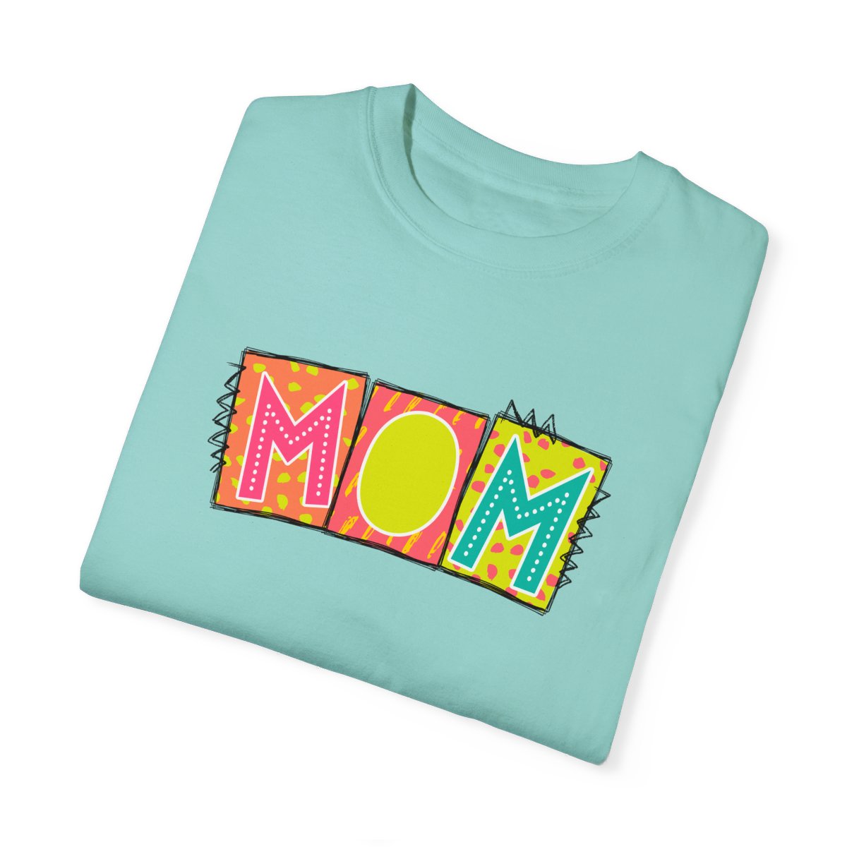 Mom Neon Blocks Short Sleeve Tee